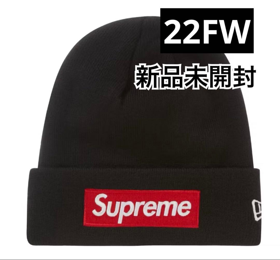 帽子 Supreme NEWERA BOXLOGO beanie black 22FW