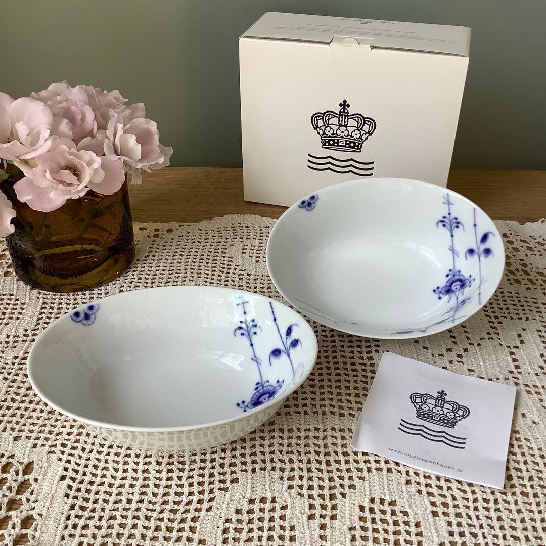 未使用／ロイヤルコペンハーゲン　パルメッテ　ボウル2点セット