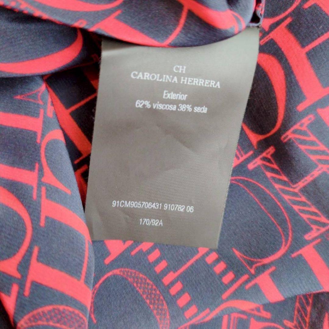 キャロリーナヘレラ ワンピース ロゴプリント 総柄 シンメトリー 6