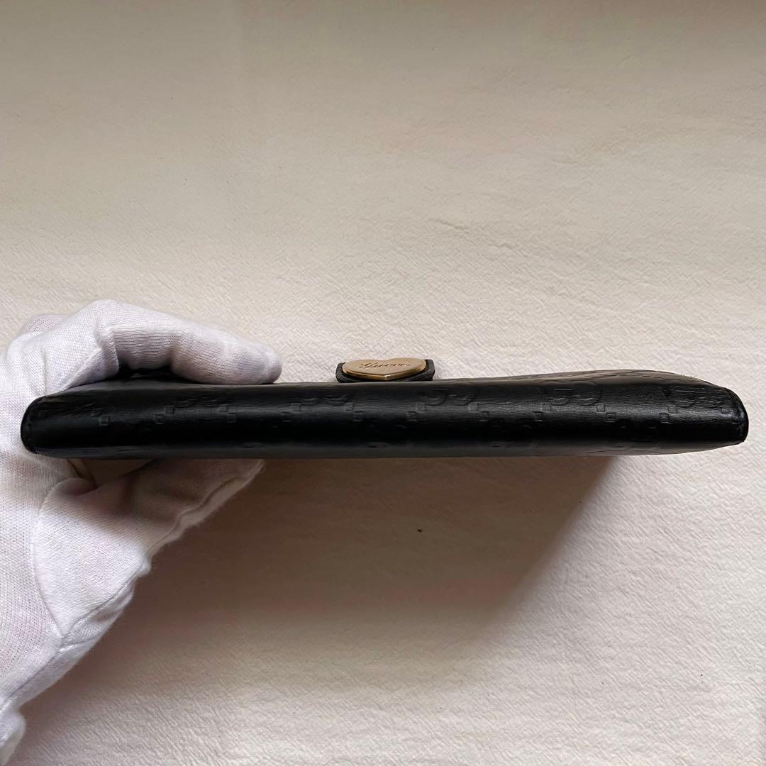 GUCCI ラブリーハート GGエンボス ブラック　長財布　1212-⑧
