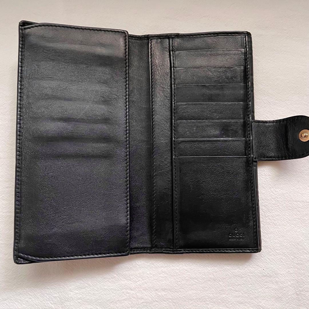 GUCCI ラブリーハート GGエンボス ブラック　長財布　1212-⑧