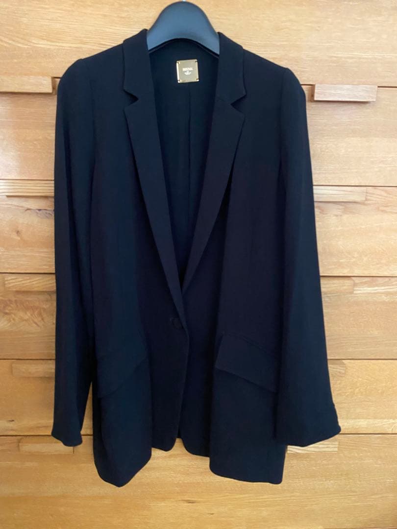 Deuxieme Class ジョーゼットジャケット　ブラック