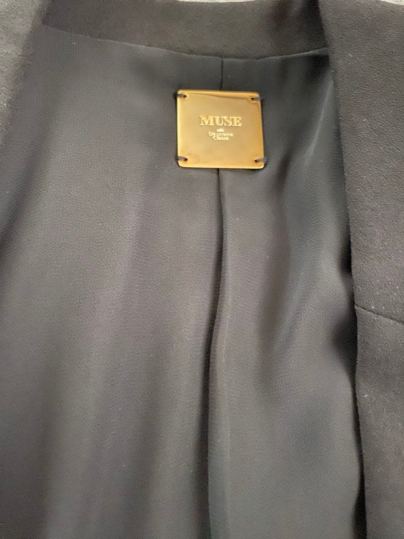 Deuxieme Class ジョーゼットジャケット　ブラック