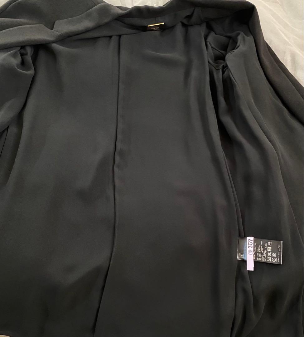 Deuxieme Class ジョーゼットジャケット　ブラック