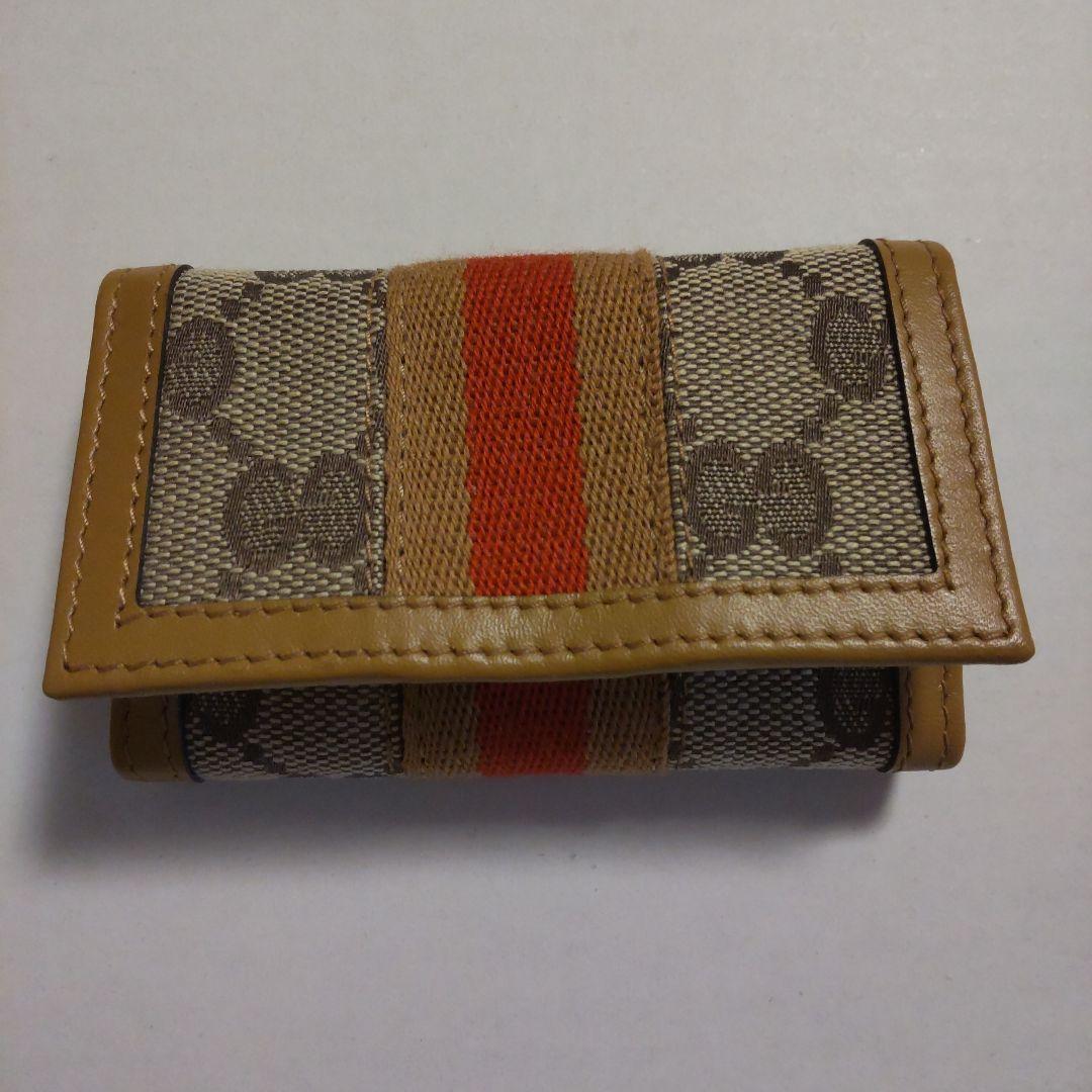 GUCCI　キーケース　グッチ　キーケース　GGキャンパス　シェリーライン