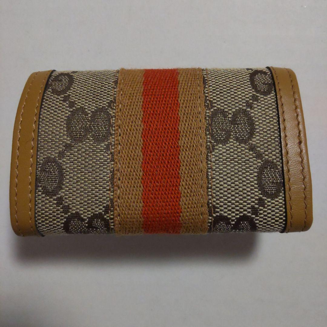 GUCCI　キーケース　グッチ　キーケース　GGキャンパス　シェリーライン
