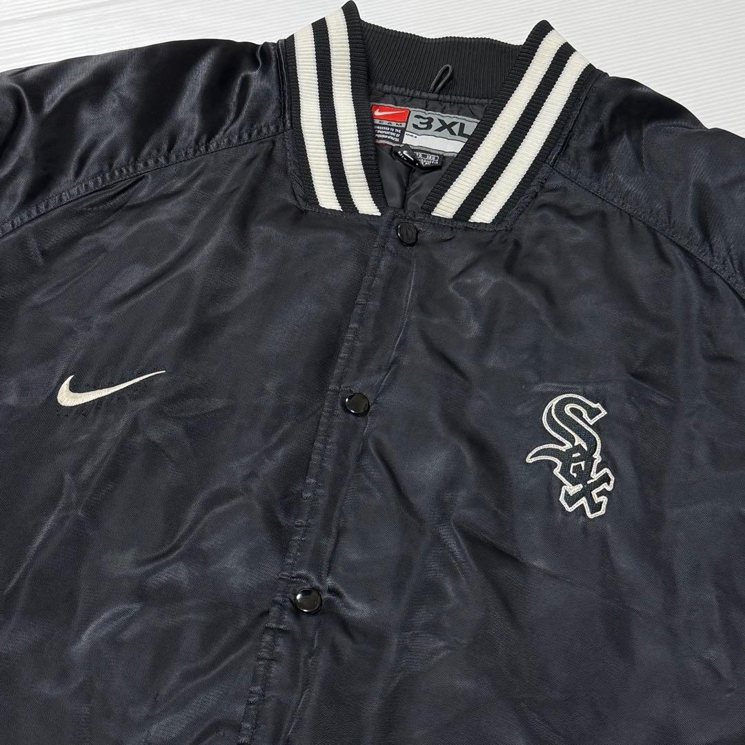 ナイキ チーム MLB ホワイト ソックス ナイロン サテン スタジャン 3XL