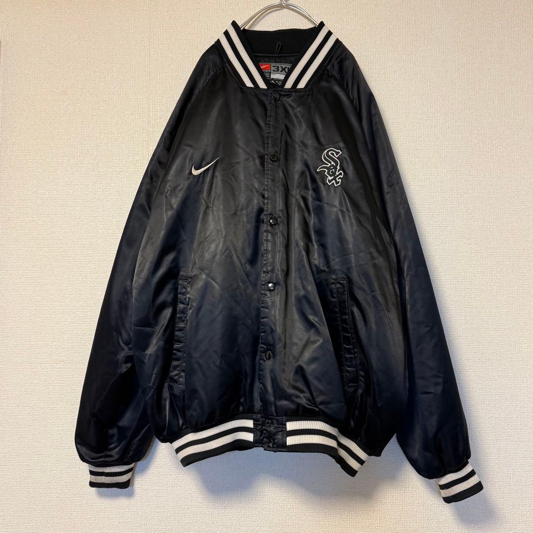 ナイキ チーム MLB ホワイト ソックス ナイロン サテン スタジャン 3XL