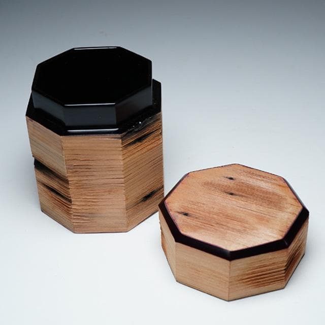 妙喜庵待庵古材八角茶器　武田士延御書付　不賢斎　共箱　茶道具　替茶器