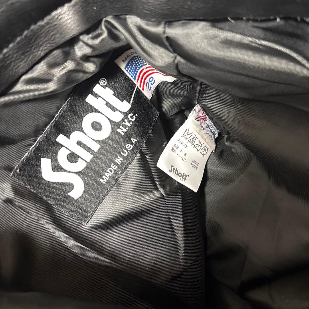 希少 SCHOTT 600 レザーパンツ　バイカー ライダース USA