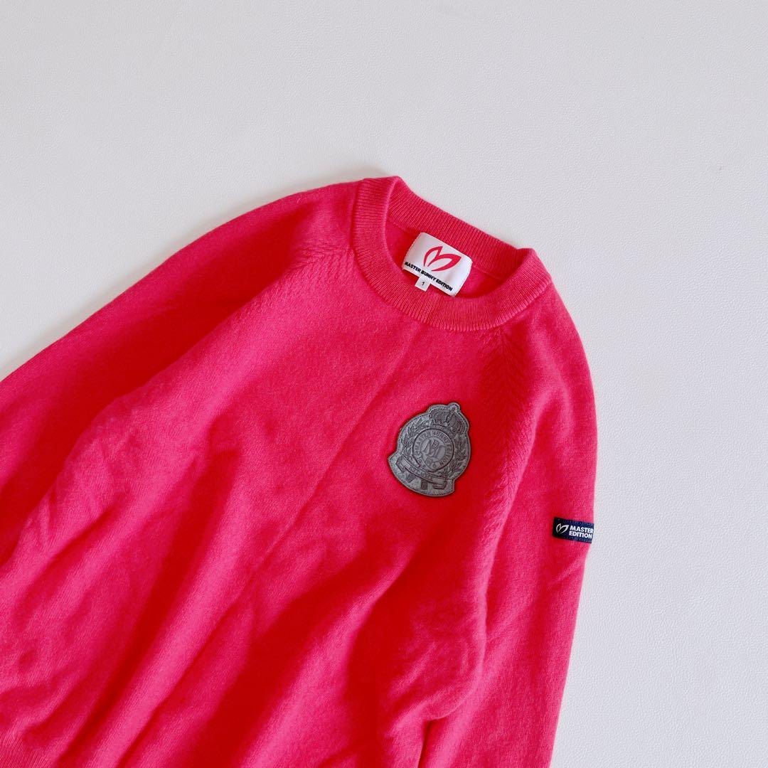 マスターバニーエディション カシミヤニットセーター 1/S ピンク ワッペン