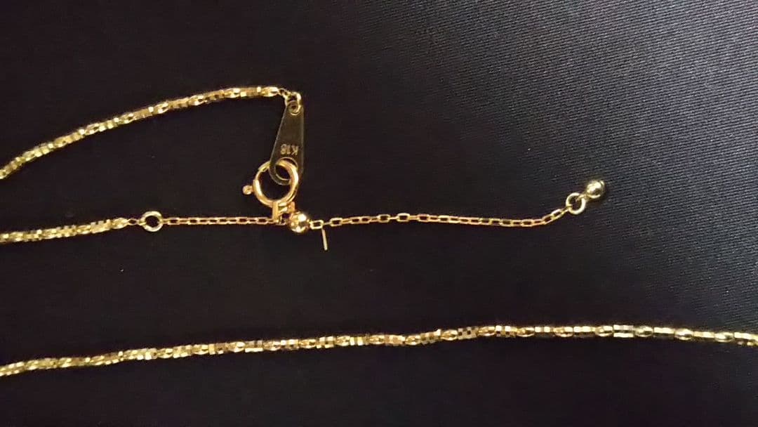 全てK18 ビーズ状リンクチェーン ネックレス 、長さ調整可能 試着のみ