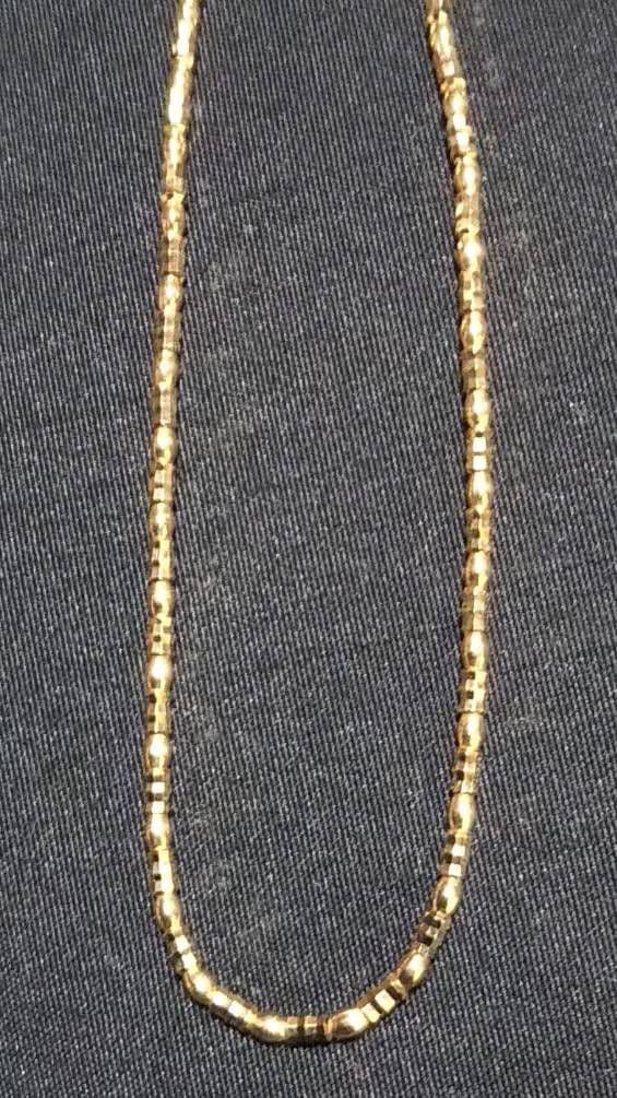 全てK18 ビーズ状リンクチェーン ネックレス 、長さ調整可能 試着のみ