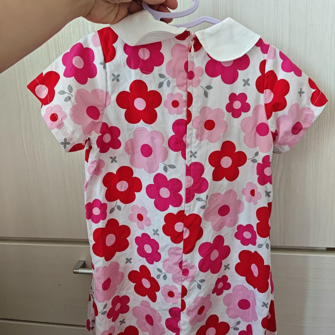 チエコサク 花柄半袖ワンピース 100cm