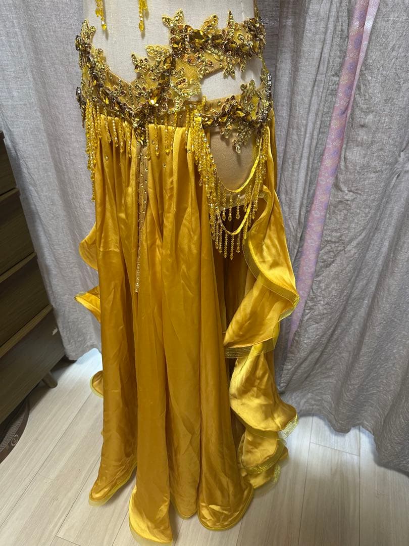 波　オーダー豪華衣装　新品　ベリーダンス　4点セット