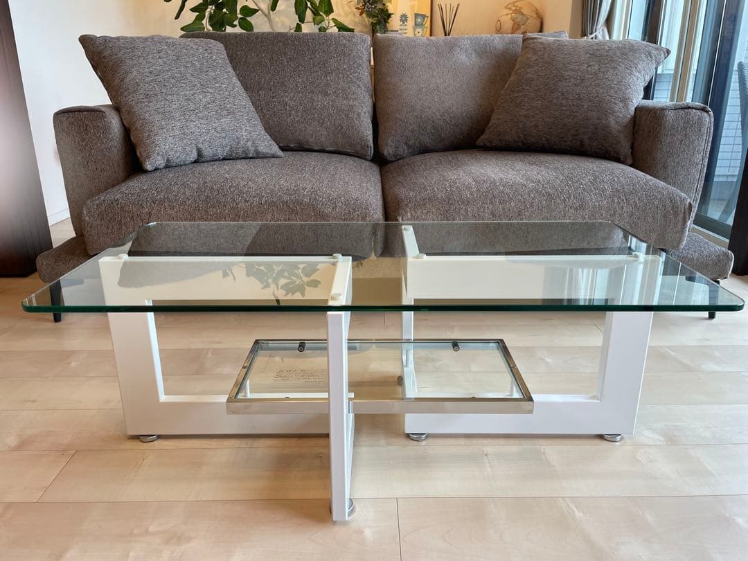 IDC大塚家具 アルテジャパン ガラステーブル センターテーブル