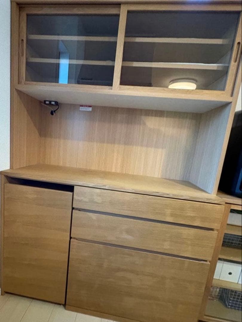 無印良品 木製カップボード・幅120cm・オーク材【セット販売】