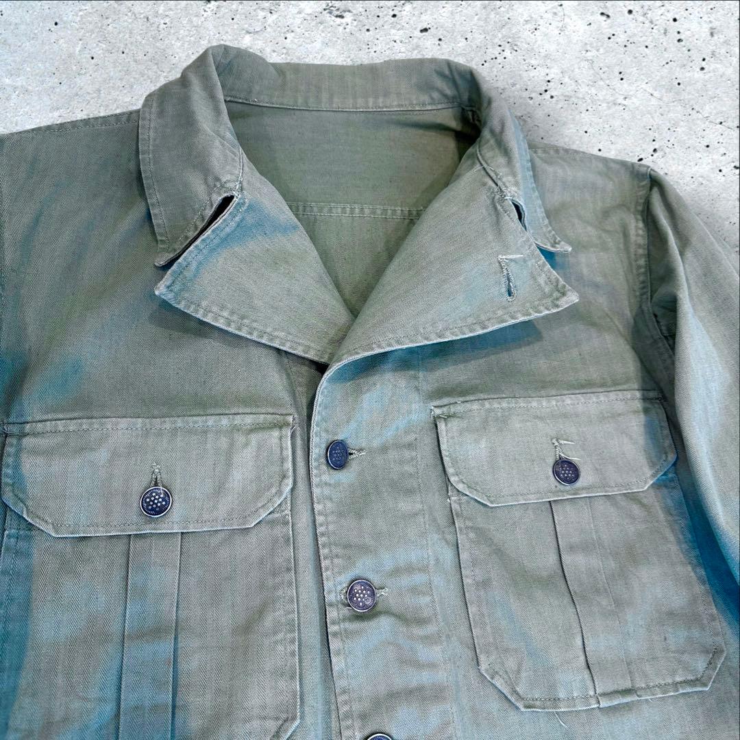 40年代 アメリカ軍 ヘリンボーンツイル ジャケット メンズ L 程 古着