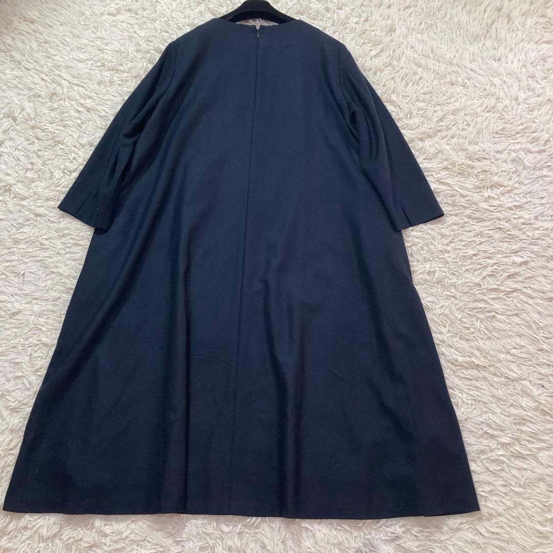 23AW 極美品　ウールジョーゼット Aライン ワンピース　50 大きいサイズ