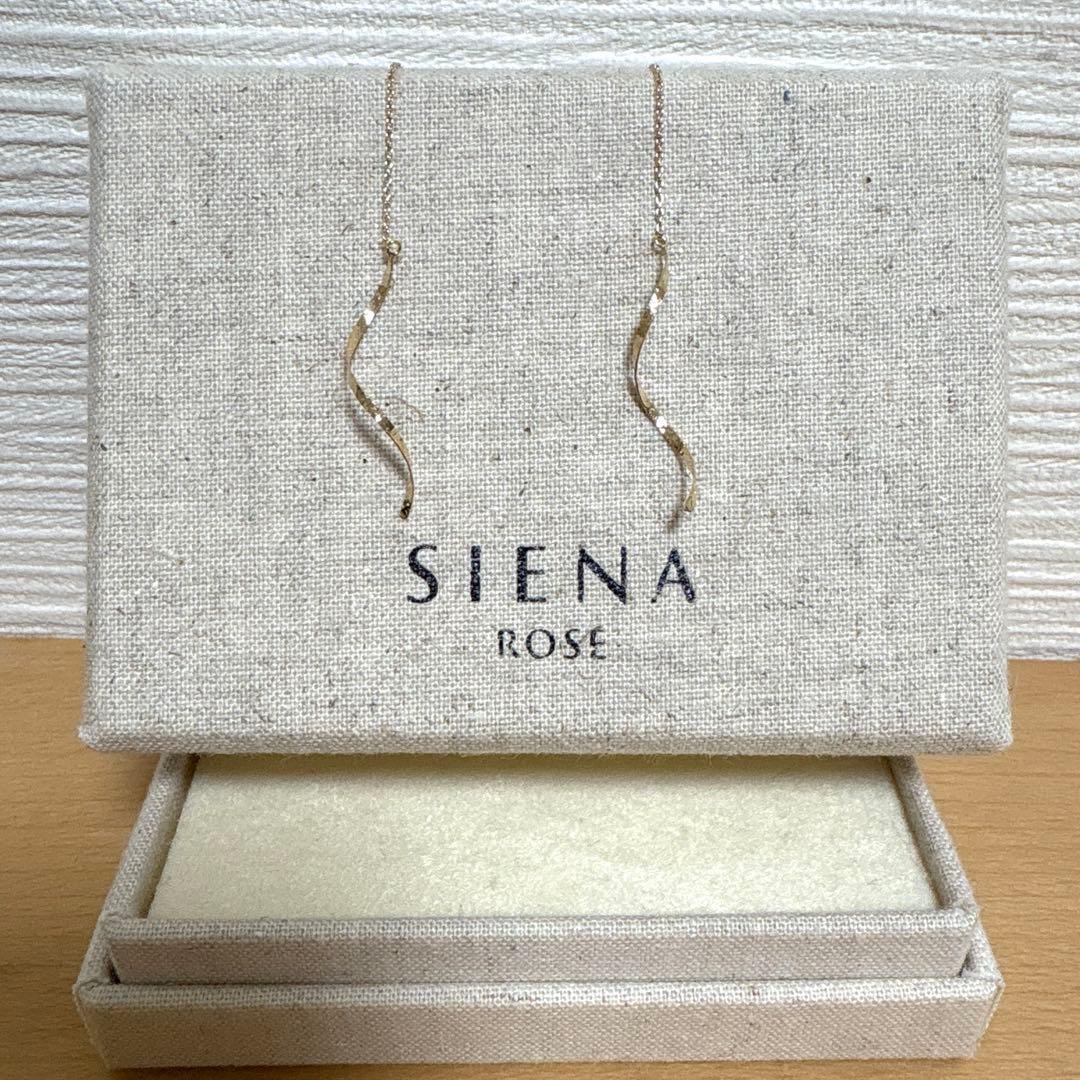 SIENAROSE らせんモチーフのアメリカンピアス 10K イエローゴールド