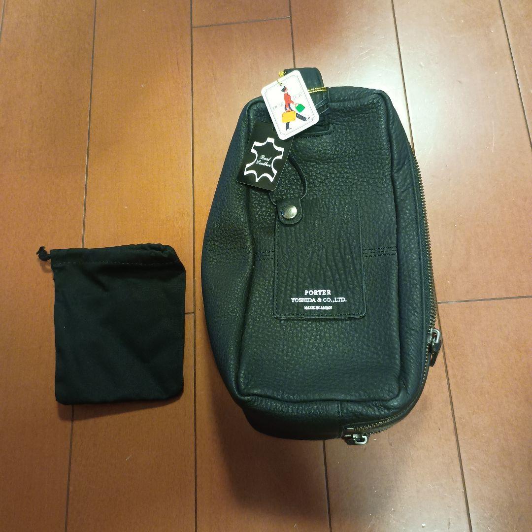 PORTER ブラック レザー バッグ