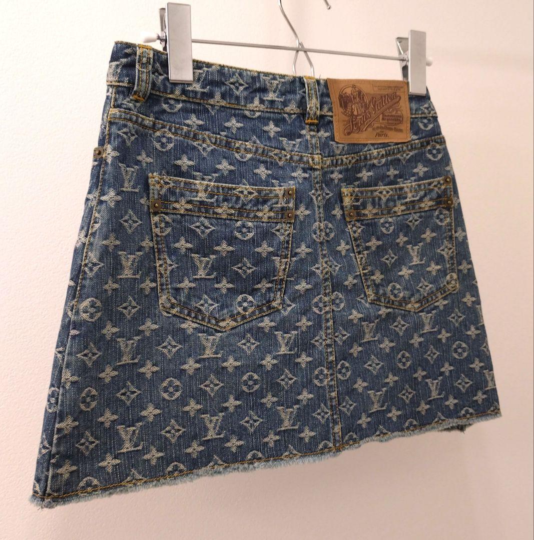✨️美品✨️ルイ・ヴィトンモノグラム ミニスカートデニム