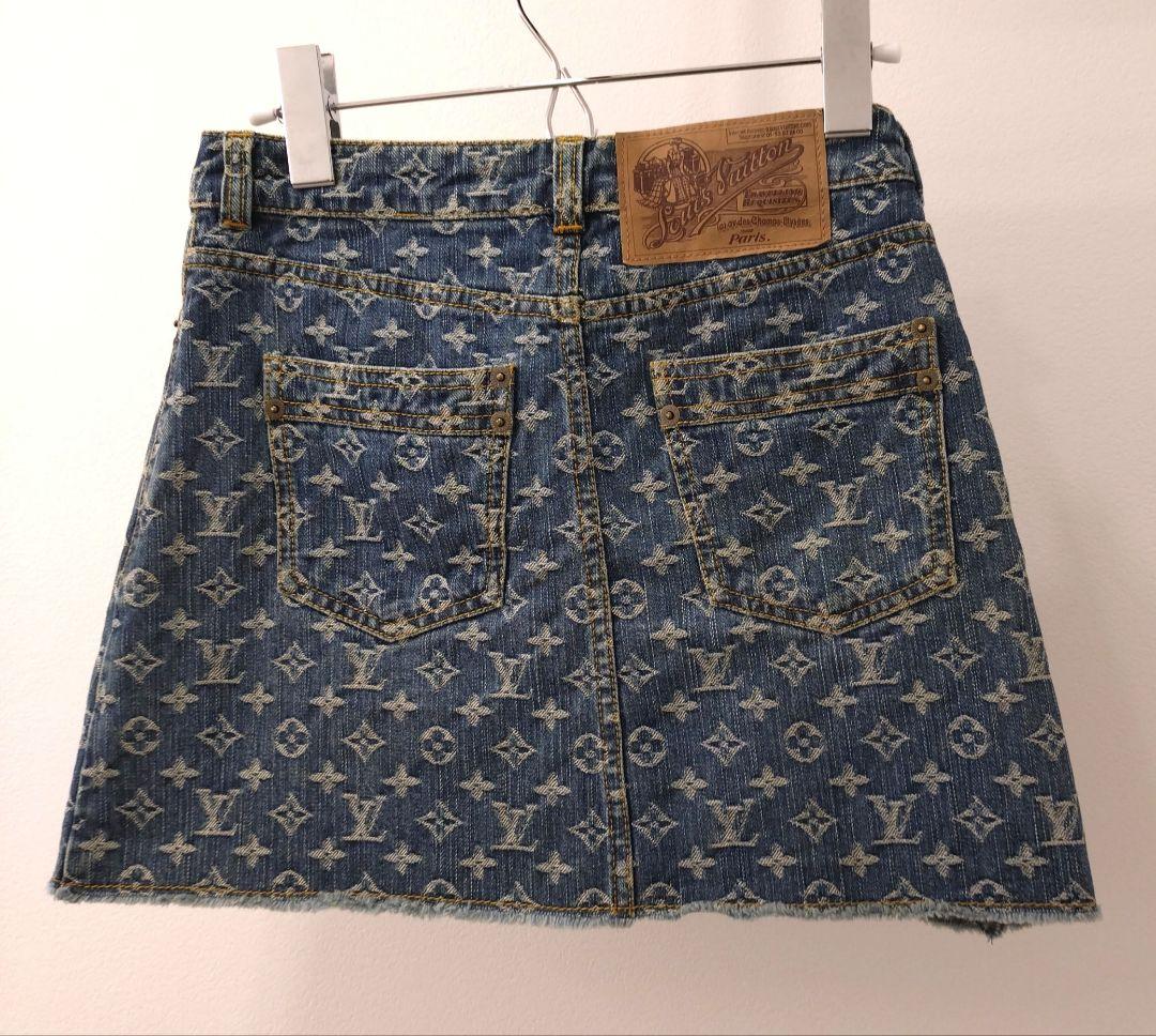 ✨️美品✨️ルイ・ヴィトンモノグラム ミニスカートデニム