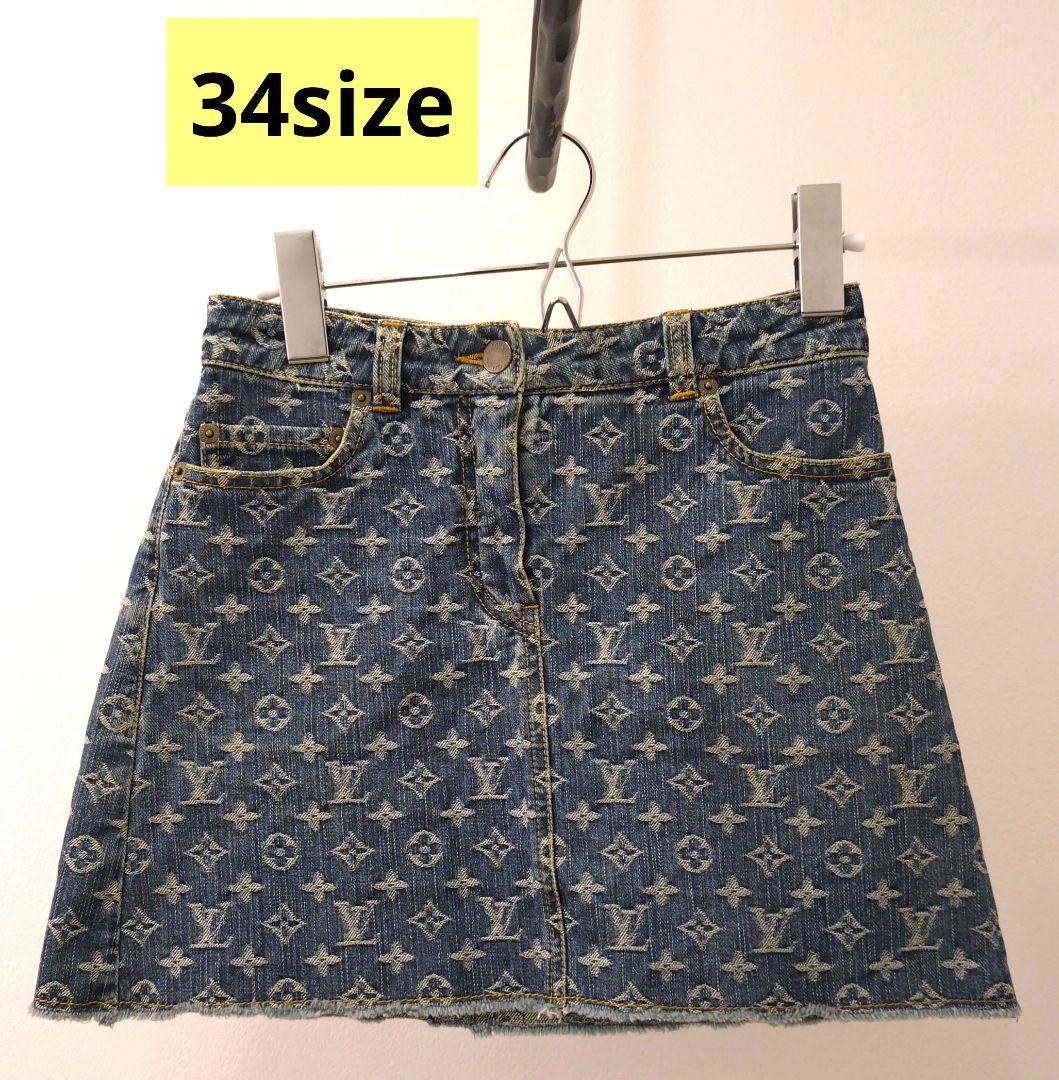 ✨️美品✨️ルイ・ヴィトンモノグラム ミニスカートデニム
