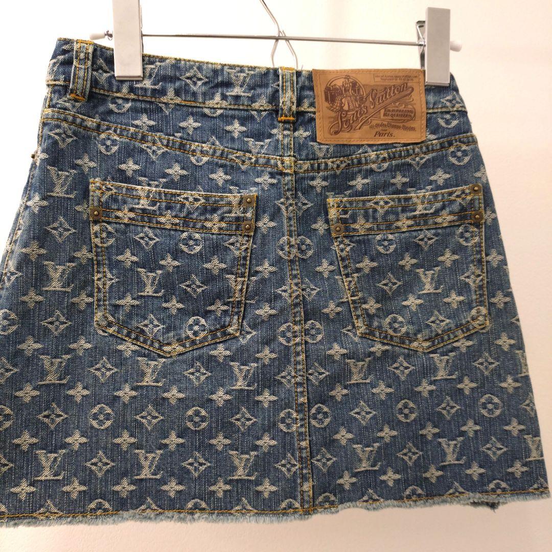 ✨️美品✨️ルイ・ヴィトンモノグラム ミニスカートデニム