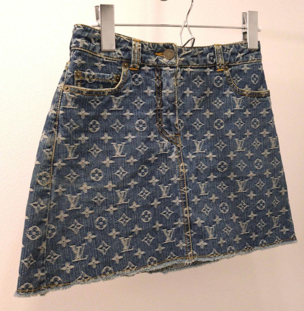 ✨️美品✨️ルイ・ヴィトンモノグラム ミニスカートデニム