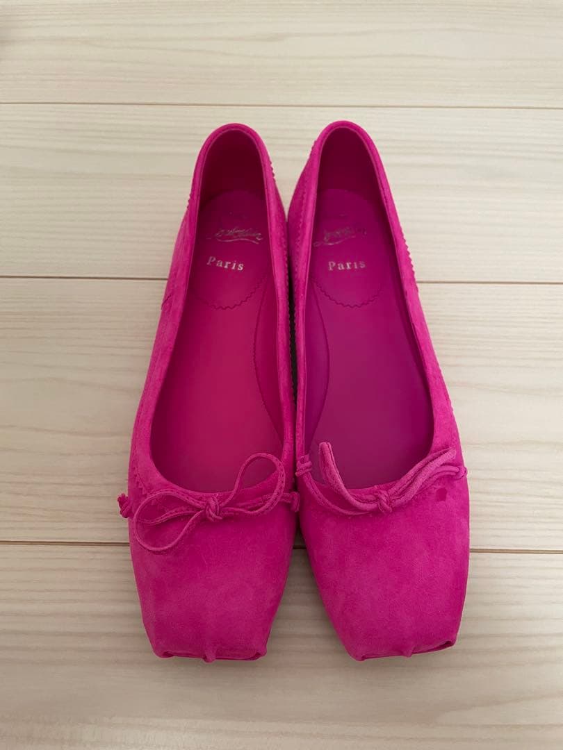 Christian Louboutin ピンク　バレエシューズ