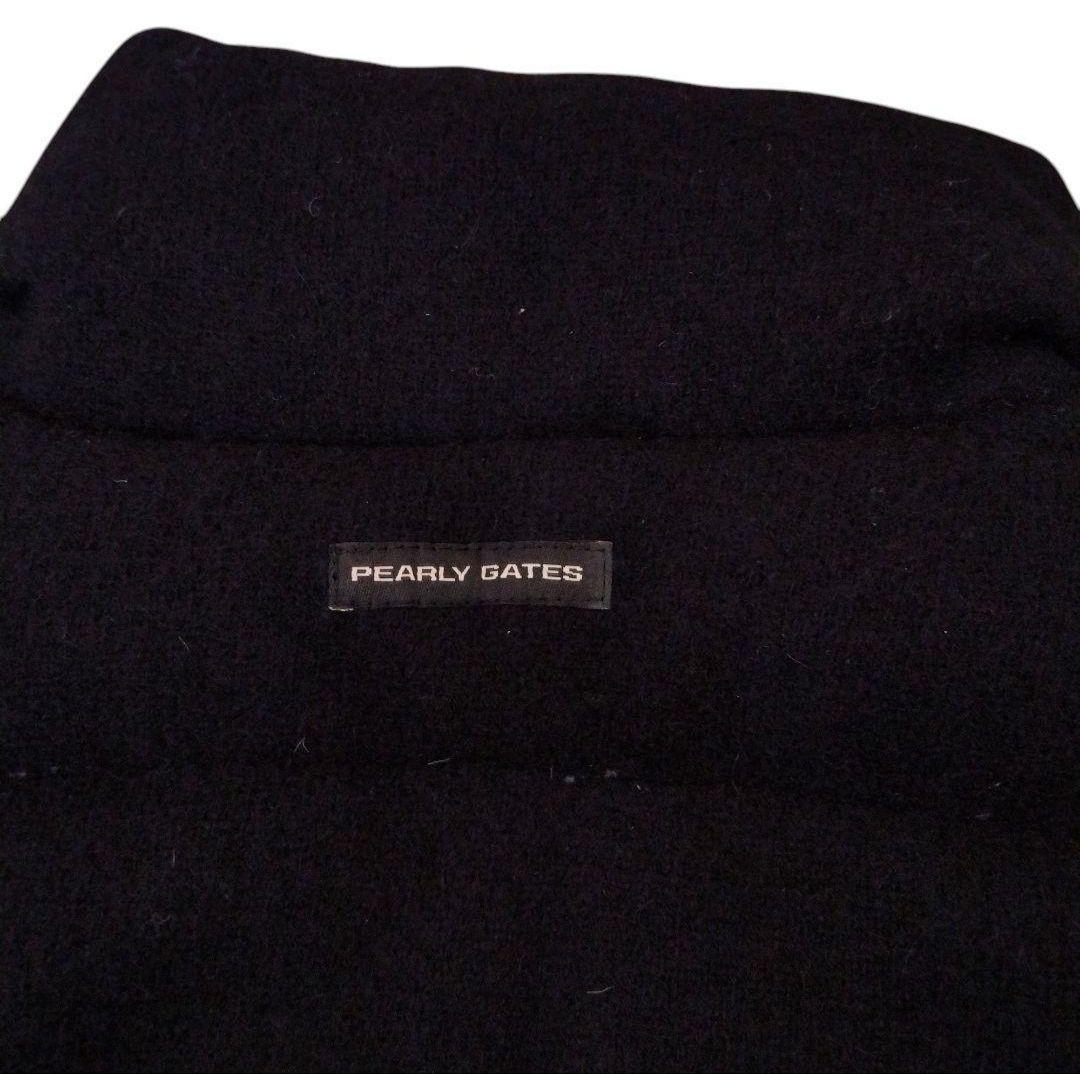 美品 パーリーゲイツ ウールダウンジャケット 黒 L メンズ 5 ゴルフ 冬