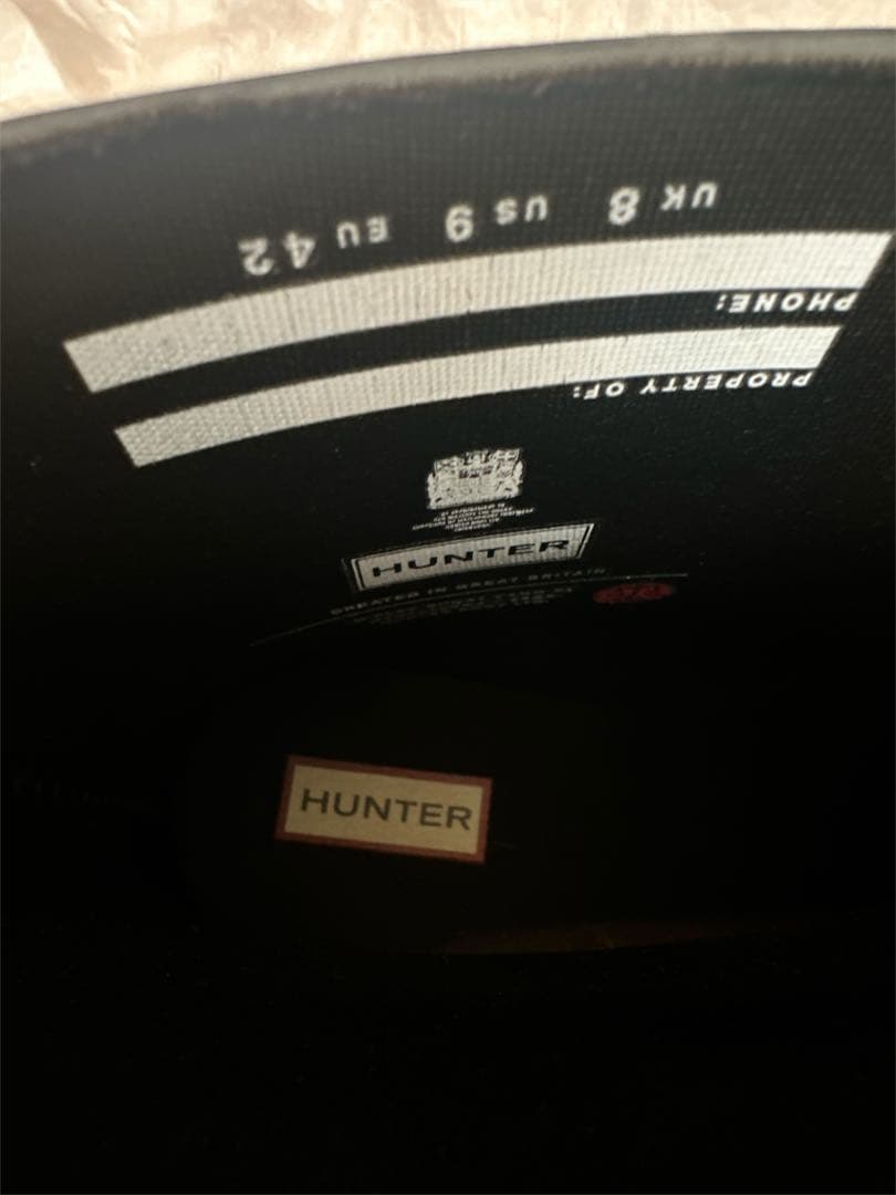 極美品✨✨HUNTER ハンター　レインブーツ　迷彩ソール 26.5cm 黒