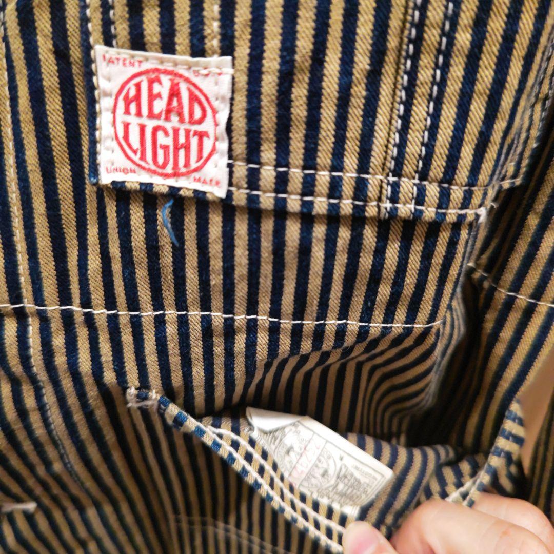 SUGAR CANE ヘッドライト ブラウンヒッコリー カバーオール