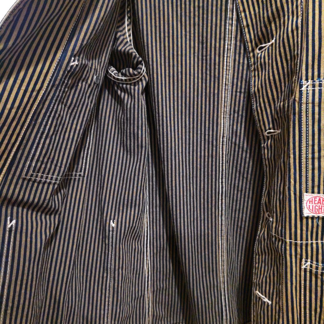 SUGAR CANE ヘッドライト ブラウンヒッコリー カバーオール