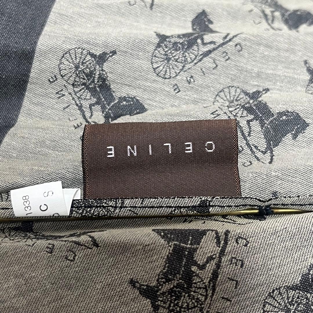 希少　CELINE セリーヌ　文字馬車総ロゴ　折りたたみ日傘