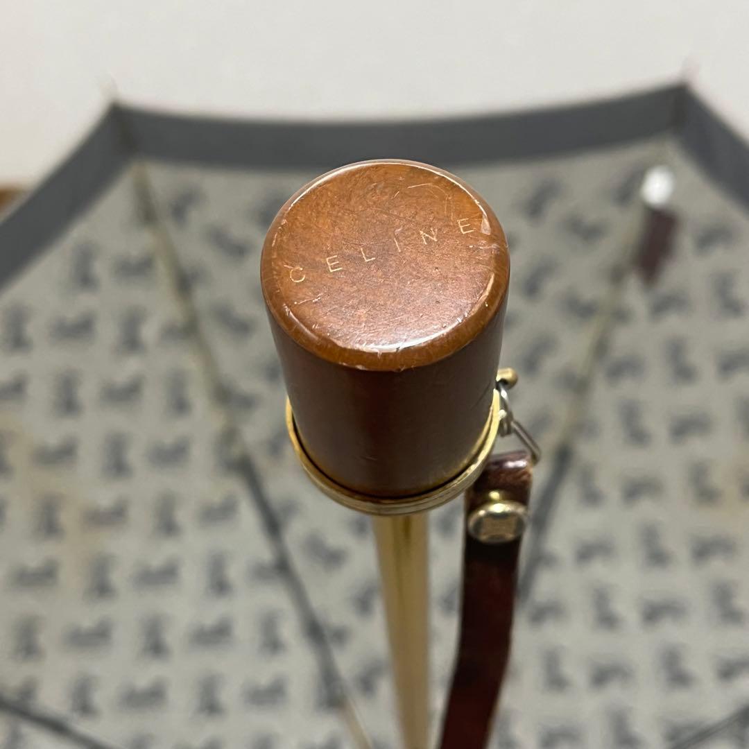 希少　CELINE セリーヌ　文字馬車総ロゴ　折りたたみ日傘