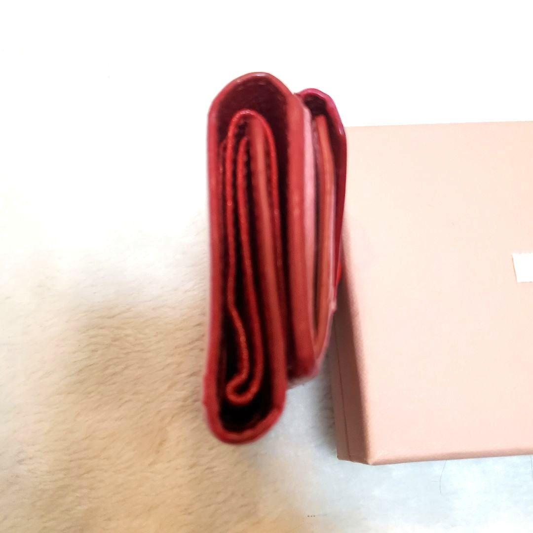 美品 希少　ミュウミュウ 三つ折り財布 マドラス ラブレターハート　ピンク