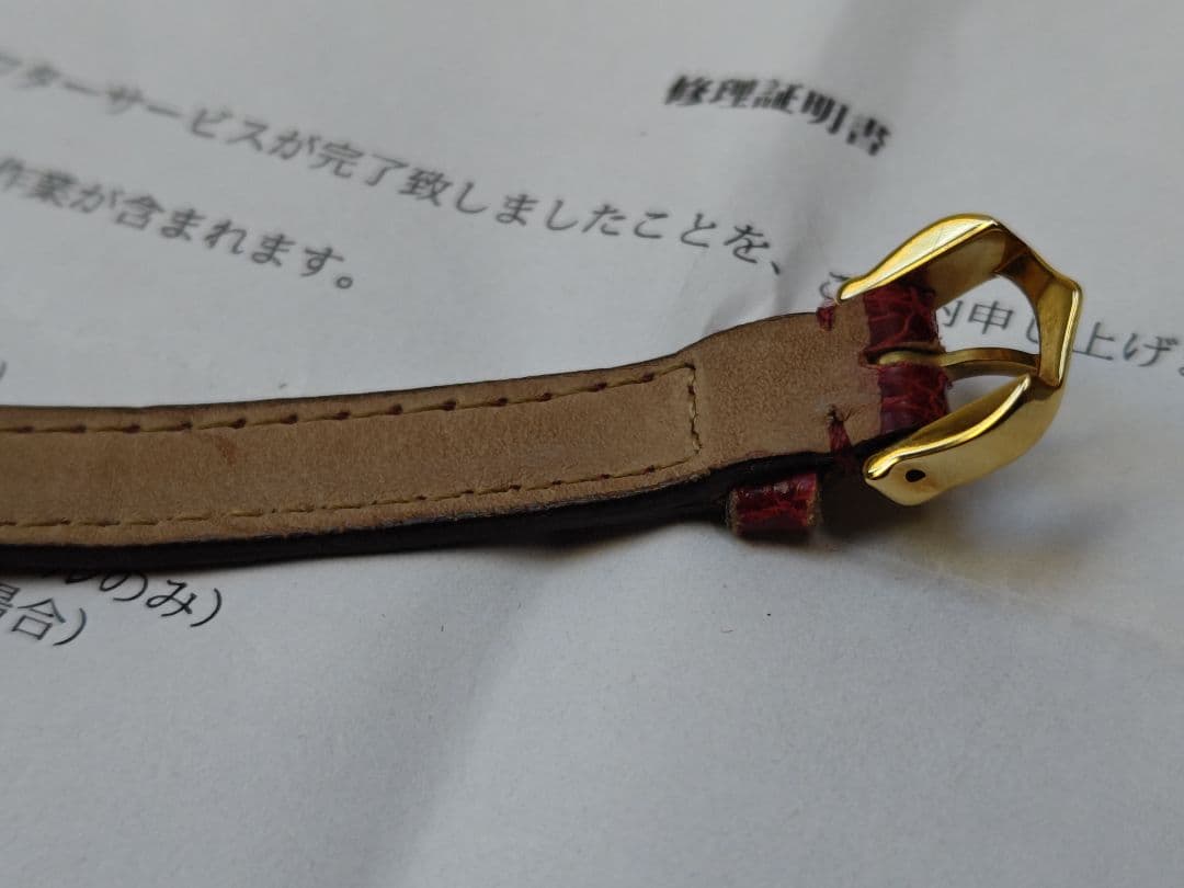 カルティエで電池交換　カルティエ　ヴァンドームSM 純正ダイヤ