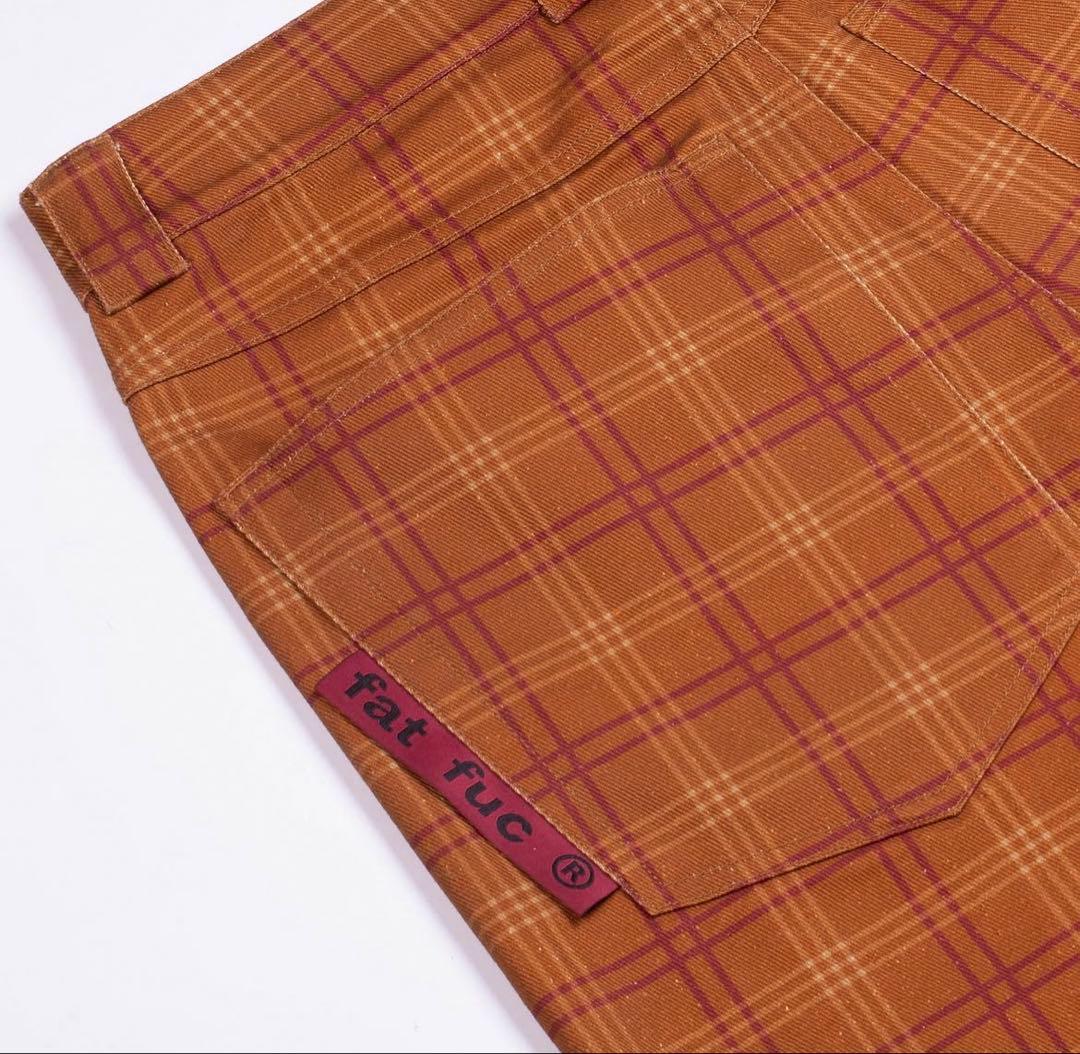 FUC チェック柄ショートパンツ ブラウン系