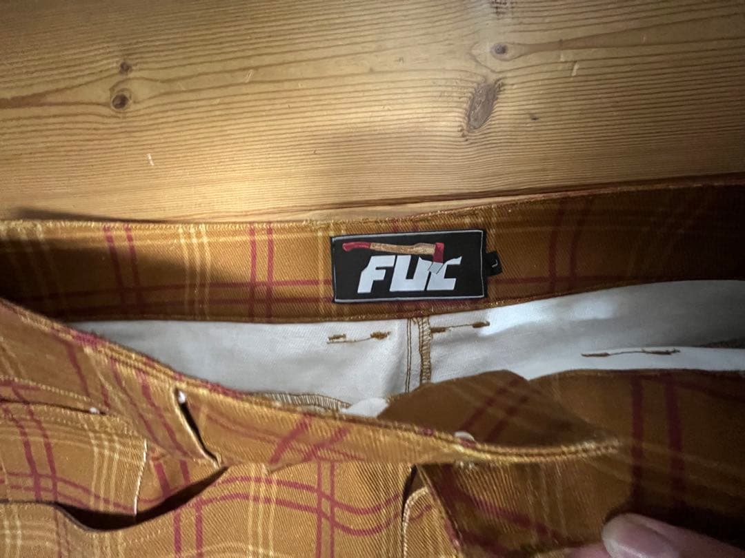 FUC チェック柄ショートパンツ ブラウン系