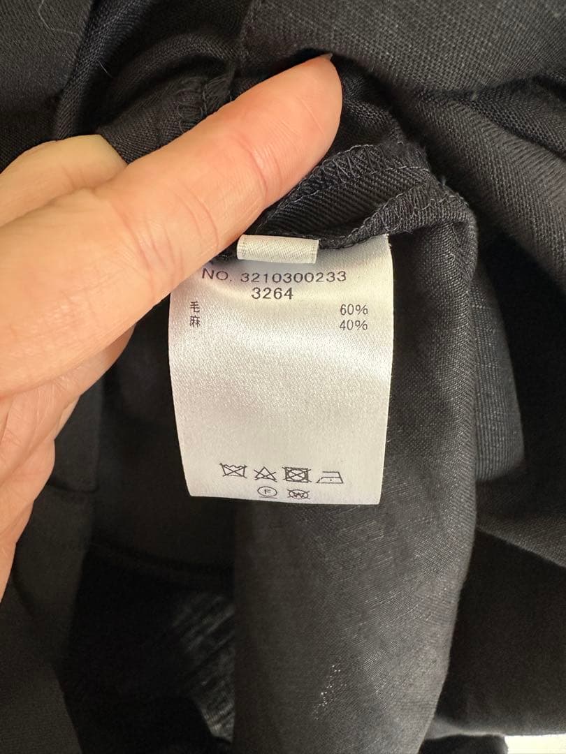 専用ebure サロペット オーバーオール 38 ウール 無地 黒