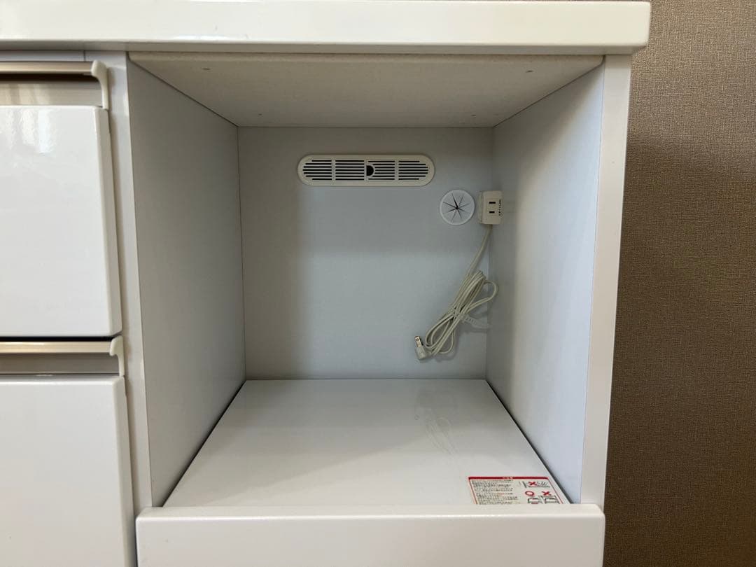 【食器棚】ロータイプ 120cm ホワイト