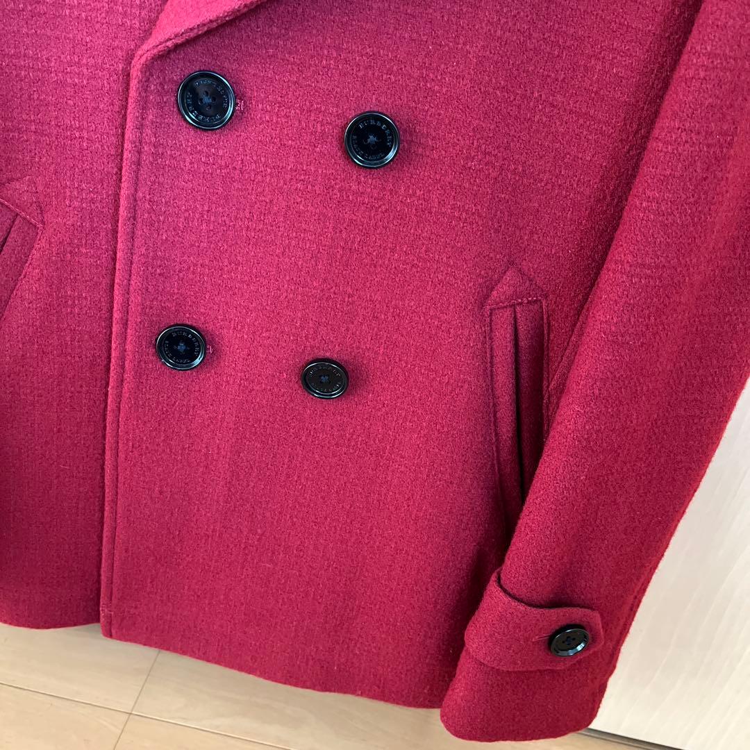 【美品】バーバリーブラックレーベル　 赤　ピーコート M