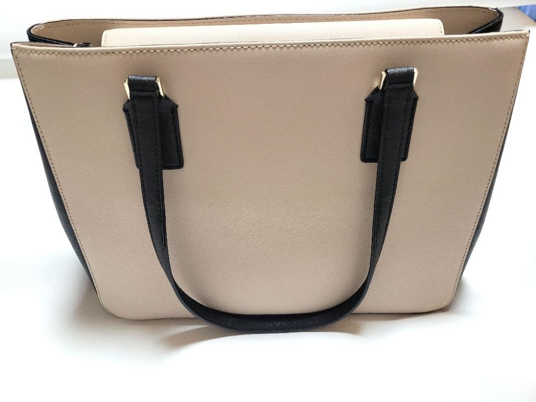 美品 kate spade キャメロン ストリート ゾーイー ベージュ×ブラック