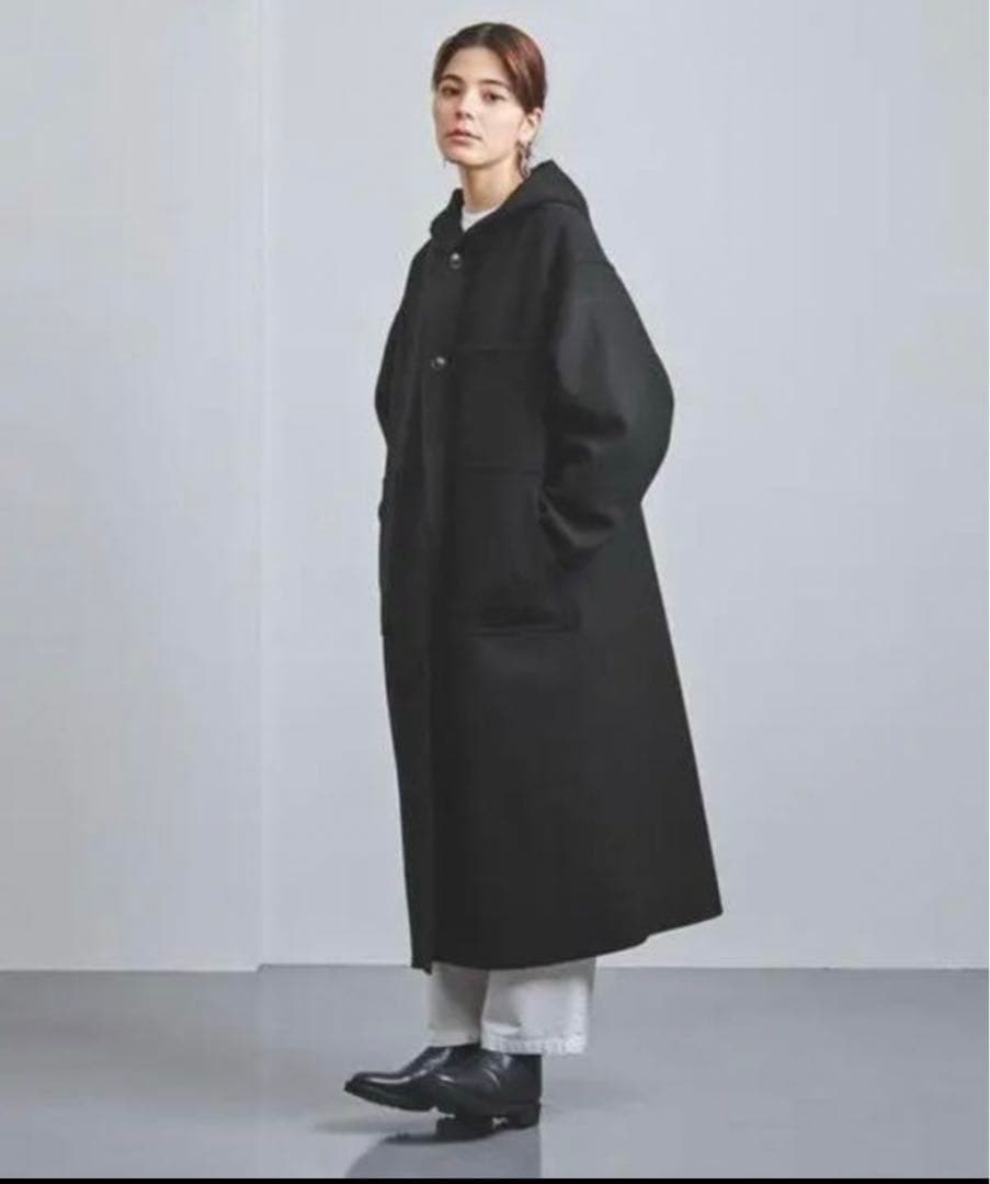 新品★21AW HYKE MELTON HOODED WORK COAT