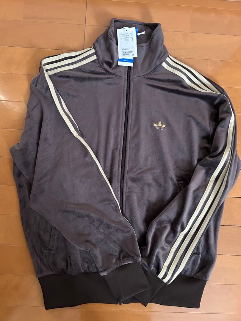 アディダス ファイヤーバード トラックトップ ベロア ブラウン L