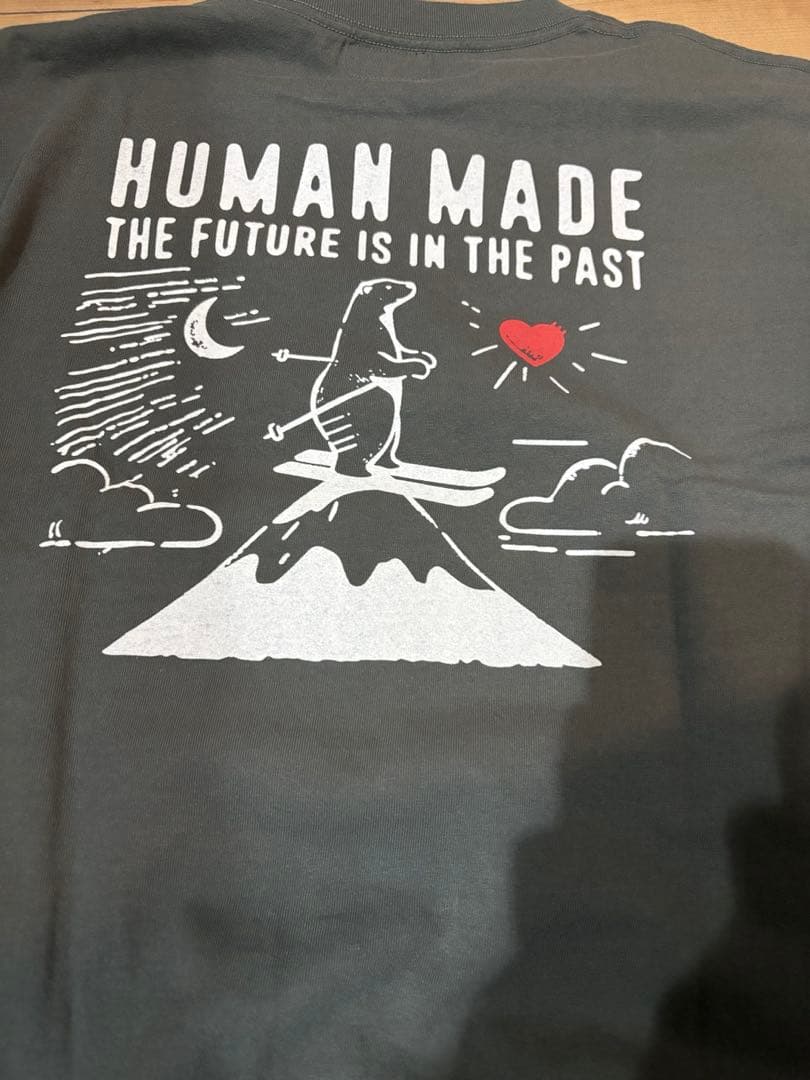 新品　HUMANMADE ヒューマンメイド　Tシャツ　ロンT チャコール　M