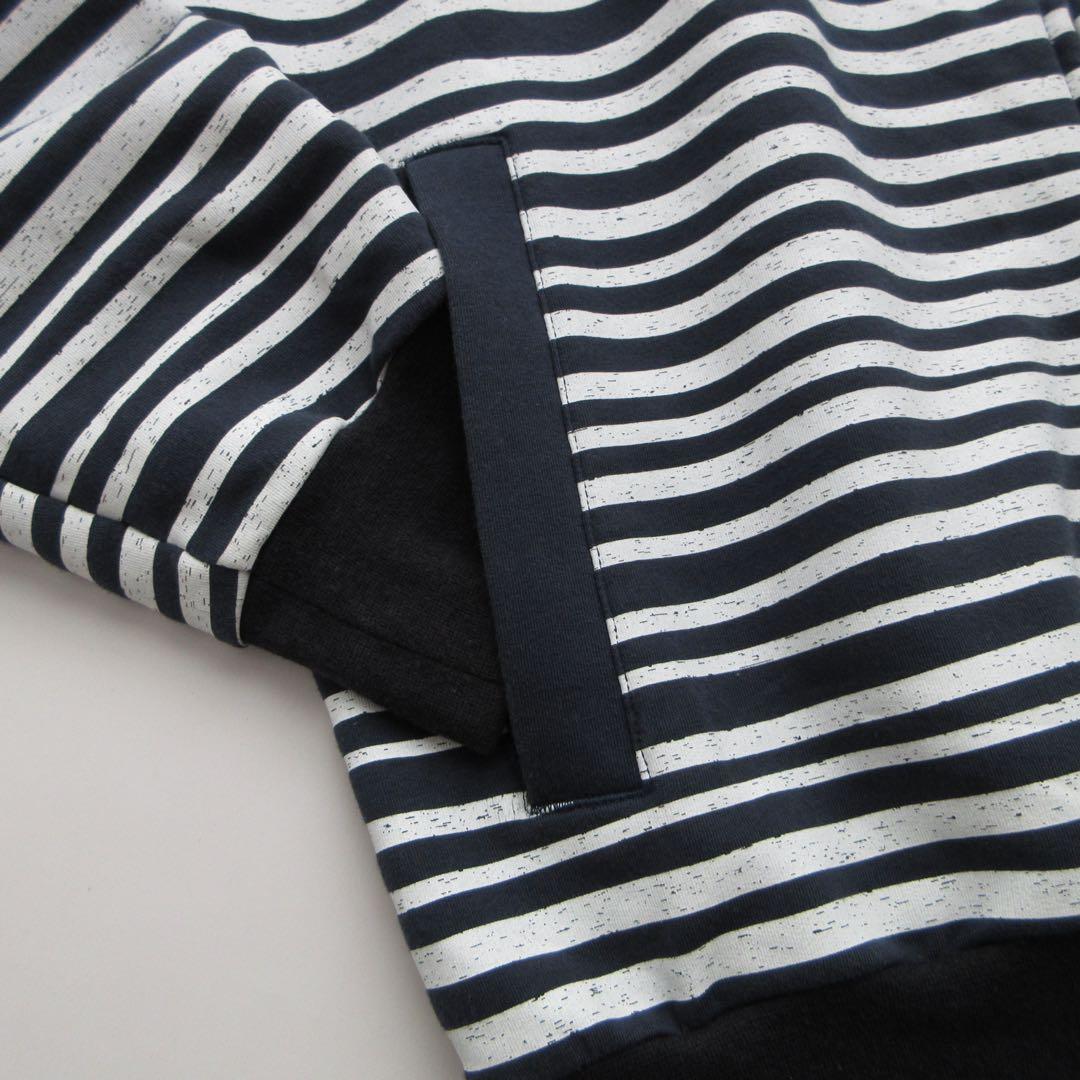 and per se アンパスィ ワッペン刺繍 ボーダー柄 パーカー フーディ