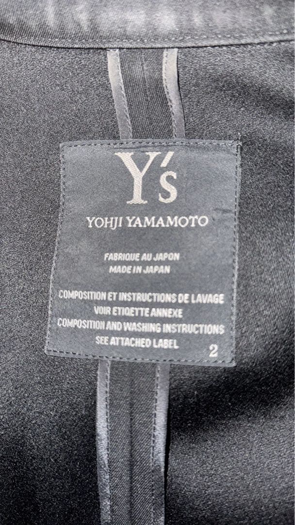 Y's Yohji Yamamoto テーラードジャケット ブラック サイズ2